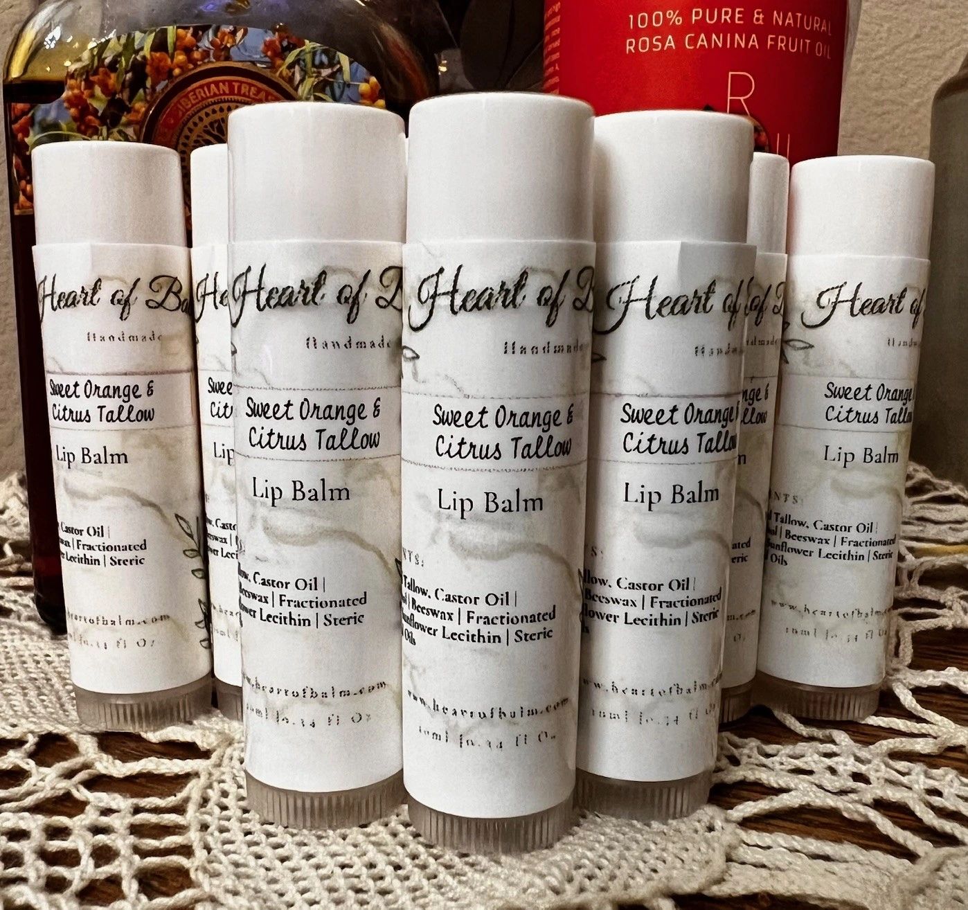 Citrus tallow lip balm