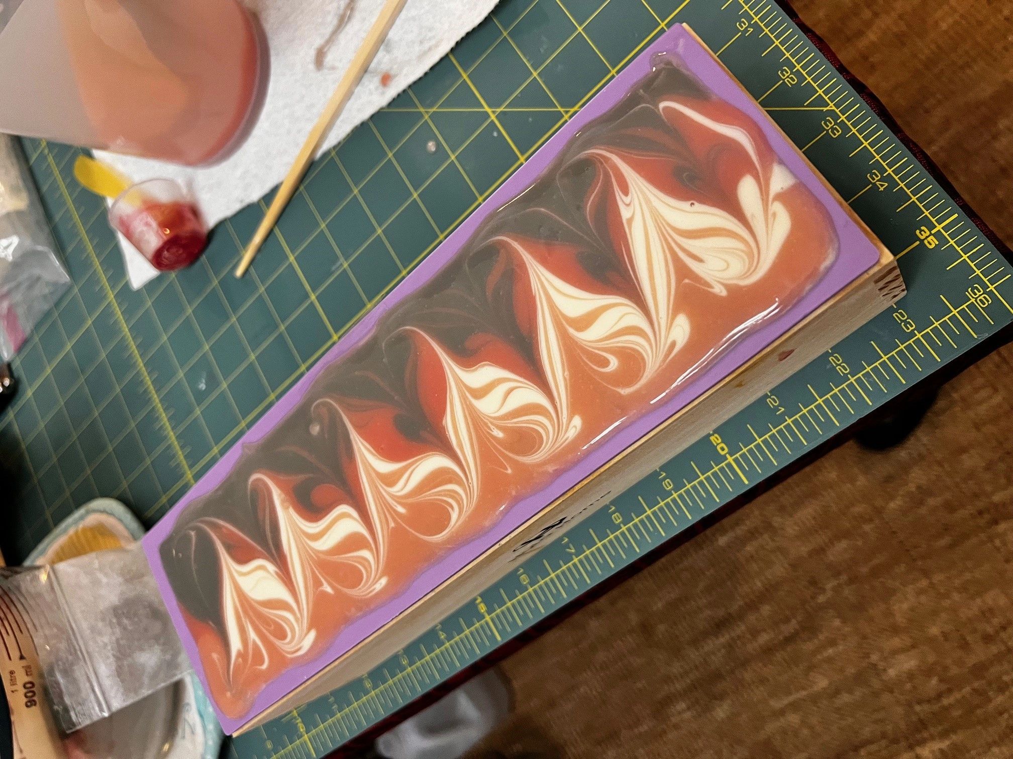 Valentine swirl soap